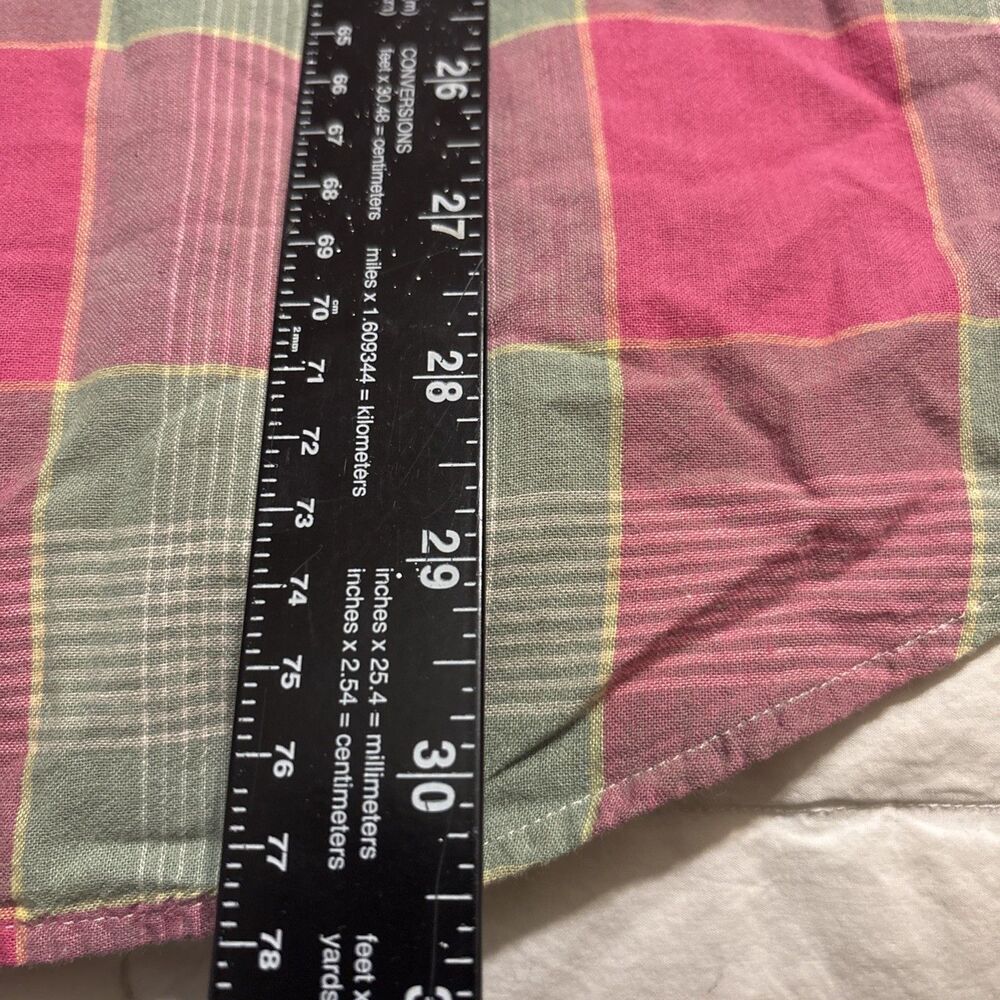Ralph Lauren Shirt XL Men’s Authentic Indian Madras Plaid Pink Multicolor Preppy - Picture 4 of 9